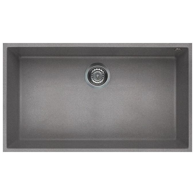 foto del prodotto elleci lgq13048bso quadra 130 lavello granitek 1 vasca 76 cm grigio cemento