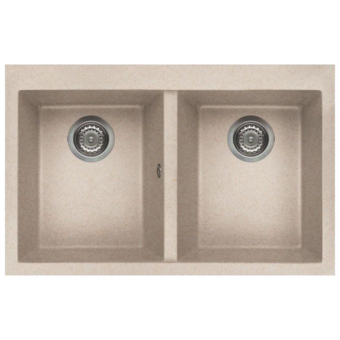 foto del prodotto elleci lgq35051 quadra 350 lavello granitek 2 vasche 79 cm avena