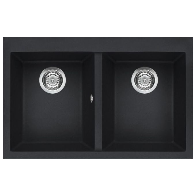 foto del prodotto elleci lgq35059 quadra 350 lavello granitek 2 vasche 79 cm antracite