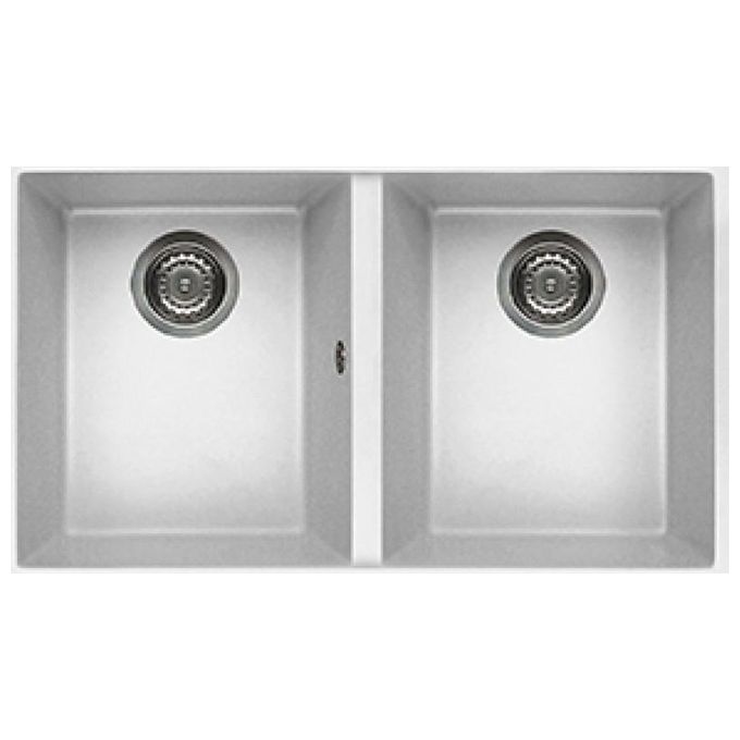 foto del prodotto elleci lgq35068bso quadra 350 lavello granitek 2 vasche 79 cm cm titanio