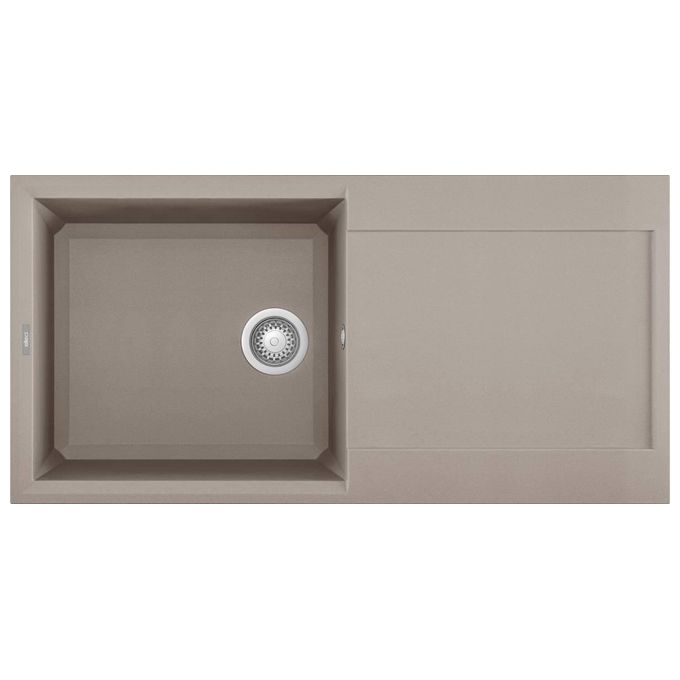 foto del prodotto elleci lgy48043 easy 480 lavello granitek gocciolatoio reversibile 1 vasca 100 cm tortora
