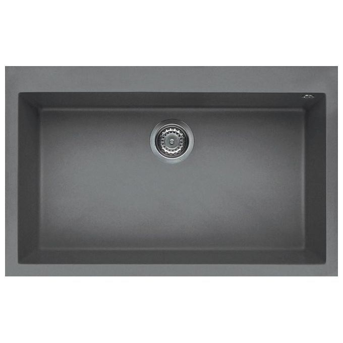 foto del prodotto elleci lmq13073 quadra 130 lavello metaltek 1 vasca 79 cm titanio