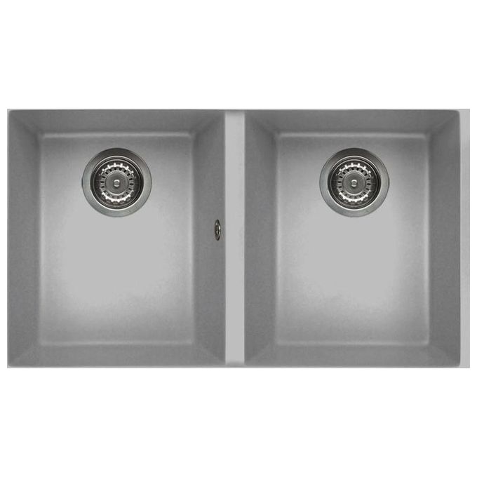 foto del prodotto elleci lmq35079bso quadra 350 lavello metaltek 2 vasche 79 cm alluminio