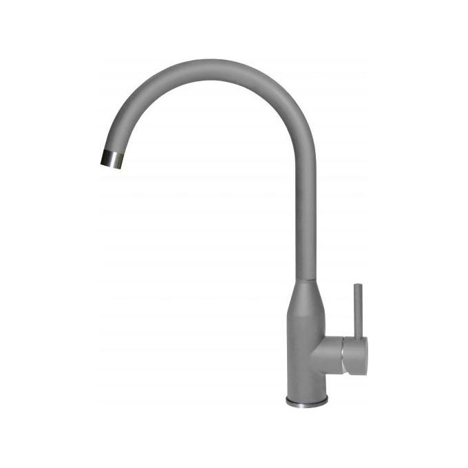 foto del prodotto elleci mgkadi48 adige miscelatore da cucina monocomando, da incasso, granitek, canna girevole, 40 cm, grigio cemento