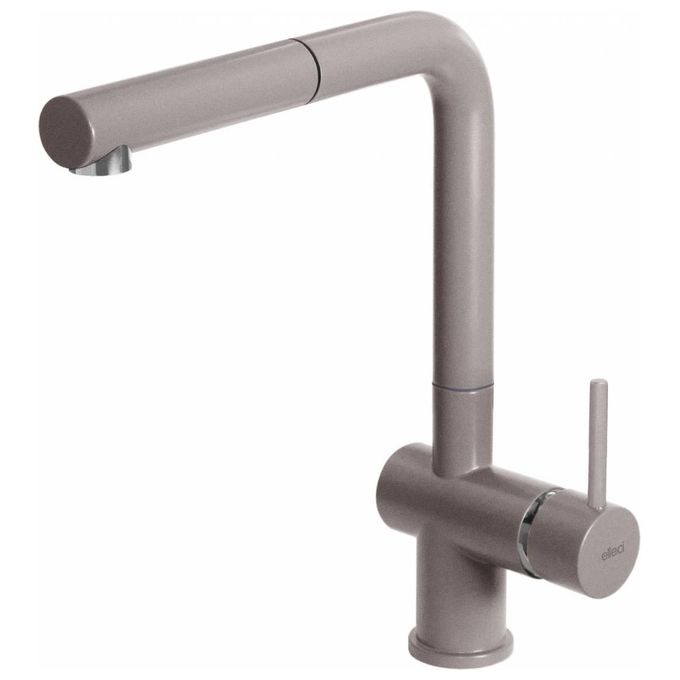 foto del prodotto elleci mgkstp43 miscelatore cucina con doccetta estraibile rubinetto monocomando colore tortora
