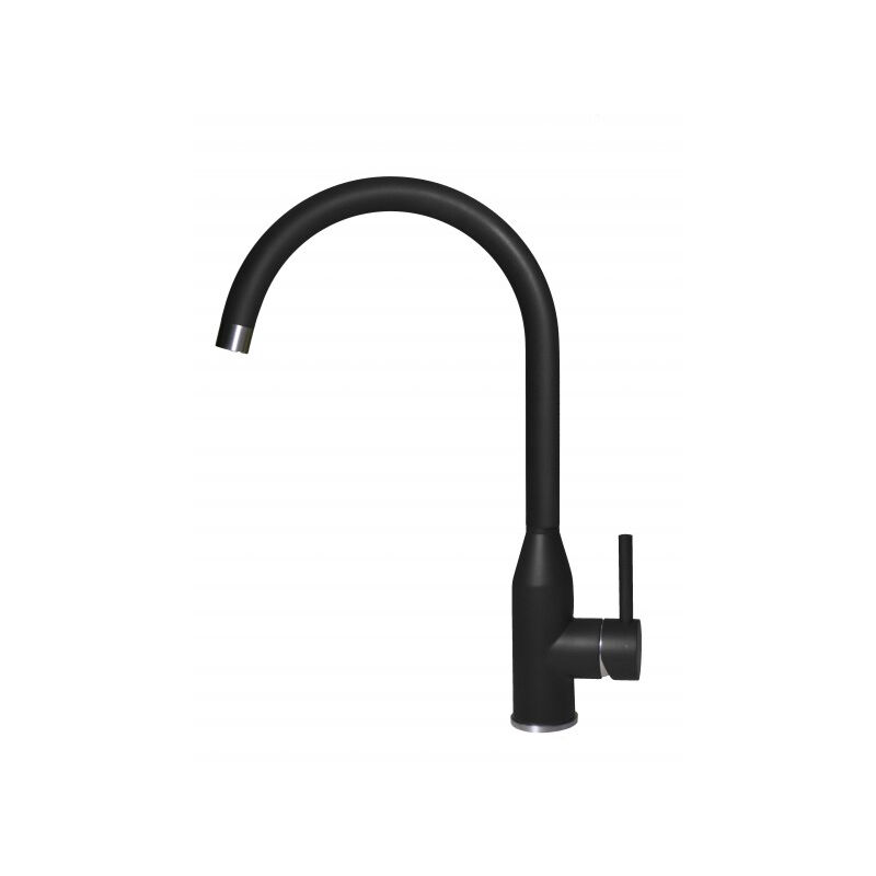foto del prodotto elleci mkkadi86. tipo di beccuccio tirare verso il basso, colore del prodotto nero, controllo del flusso d acqua leva sanitaria. altezza max 