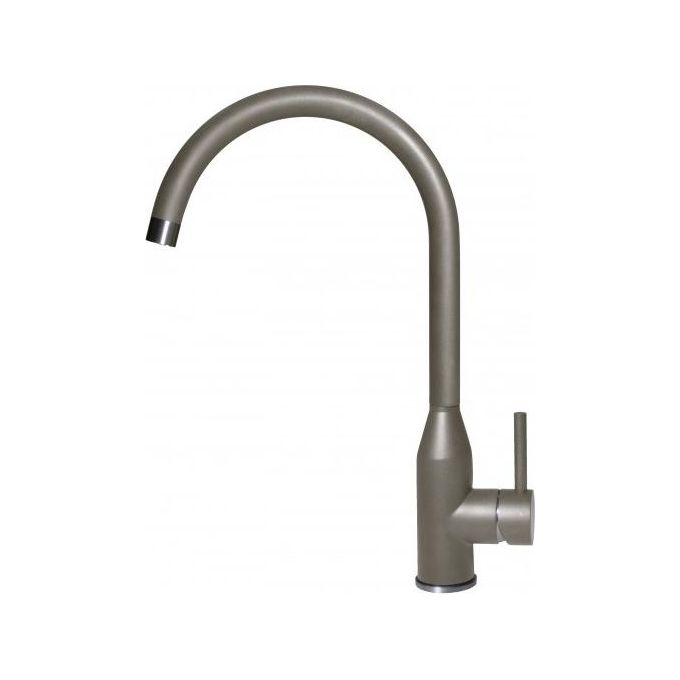 foto del prodotto elleci mkkadi93 adige miscelatore da cucina monocomando, da incasso, keratek plus, canna girevole, 40 cm, dove grey