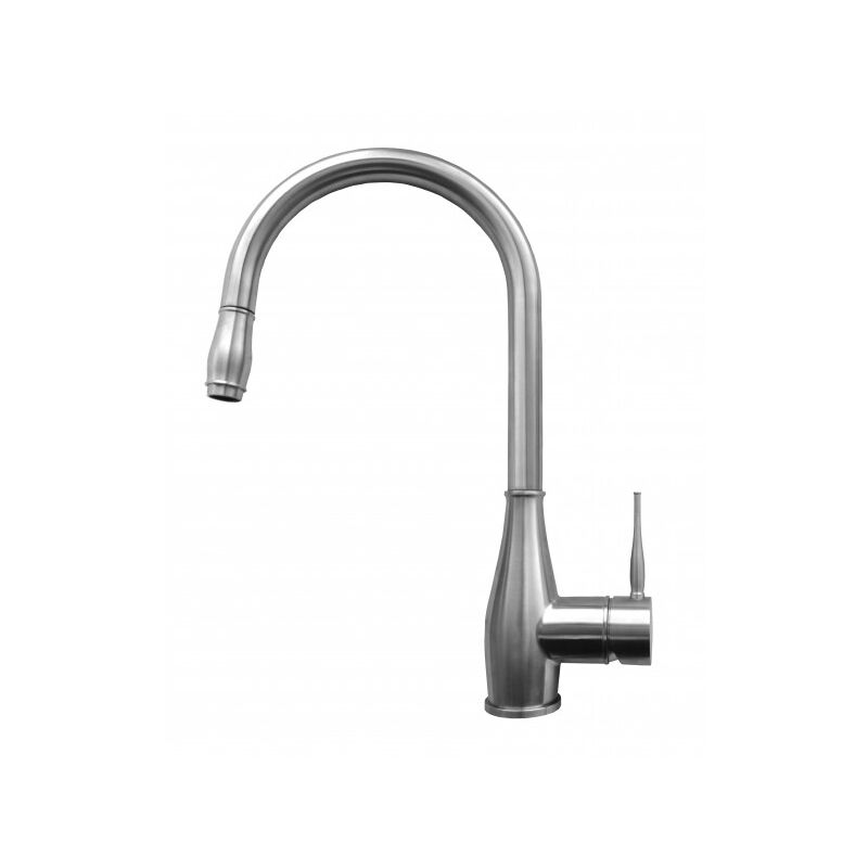 foto del prodotto elleci neva inox. tipo di beccuccio estraibile, colore del prodotto acciaio inox, materiale del rubinetto acciaio inox. altezza sopra la