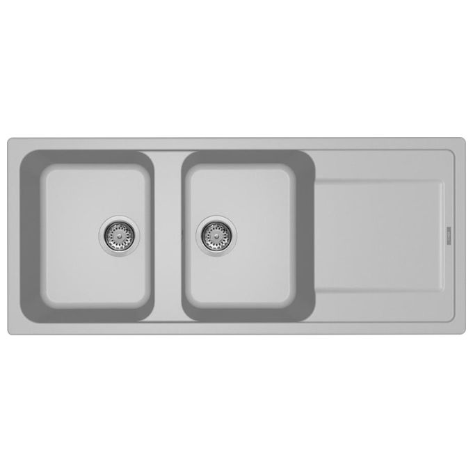 foto del prodotto elleci new lm250079 lavello life 500 116x50cm 2 vasche aluminium 79