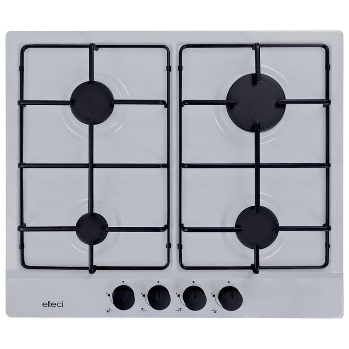 foto del prodotto elleci pgss60268wb piano cottura a gas 4 fuochi 58 cm colore bianco