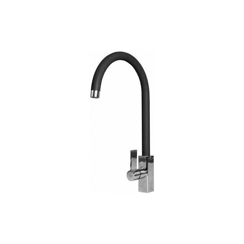 foto del prodotto elleci rain mkkrai86 miscelatore da cucina monocomando, da incasso, keratek, canna girevole, 40,6 cm, nero