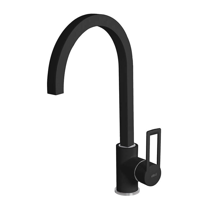 foto del prodotto elleci rubinetto miscelatore cucina bridge keratek plus black nero assoluto mkkbri86