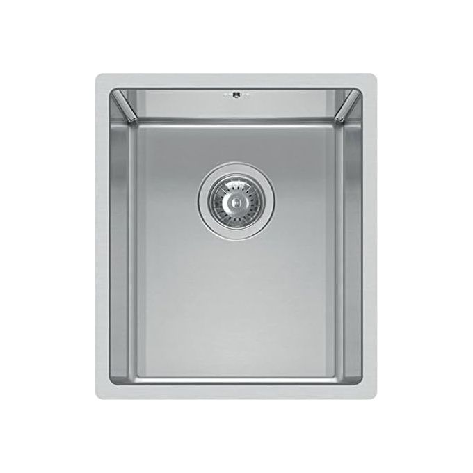 foto del prodotto elleci square 340 r14 liq340sac14 lavello da incasso 1 vasca, acciaio inox satinato, 38x44 cm, da incasso, inox satinato