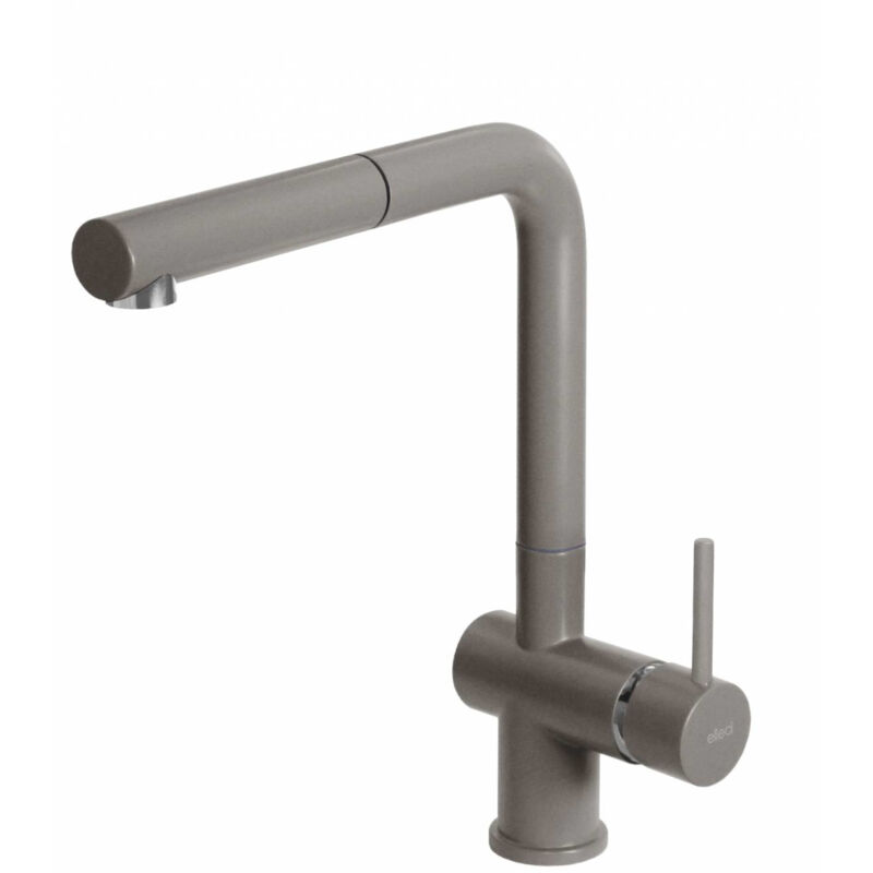 immagine 0 del prodotto elleci stream plus. tipo di beccuccio estraibile, colore del prodotto grigio, materiale del rubinetto keratek. altezza sopra la superficie di