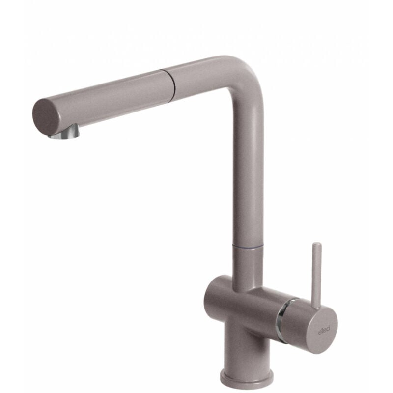 foto del prodotto elleci stream plus. tipo di beccuccio estraibile, colore del prodotto grigio talpa, materiale del rubinetto granitek. altezza sopra la
