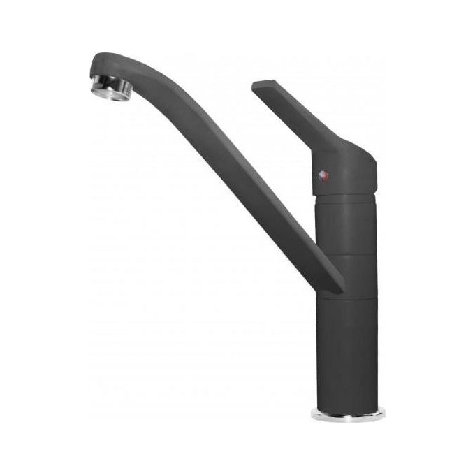 foto del prodotto elleci teseo mgktes59 miscelatore da cucina monocomando, da incasso, granitek, canna girevole, 23,4 cm, antracite