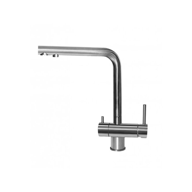 foto del prodotto elleci tourmaline inox. tipo di beccuccio standard, colore del prodotto acciaio inox, materiale del rubinetto acciaio inox. altezza sopra la
