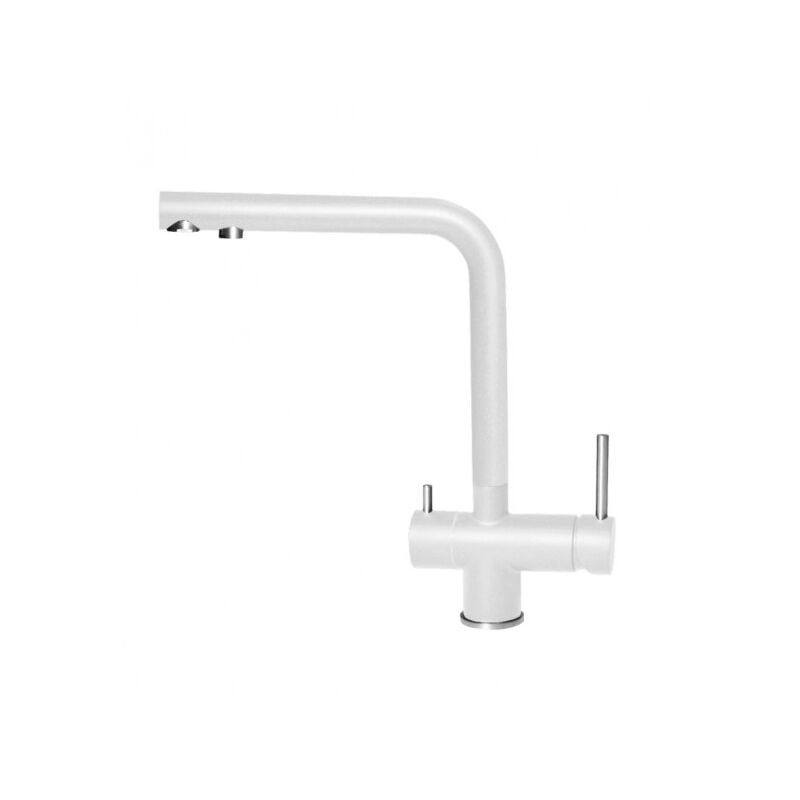 foto del prodotto elleci tourmaline k96. tipo di beccuccio standard, colore del prodotto bianco, controllo del flusso d acqua leva sanitaria. altezza sopra la