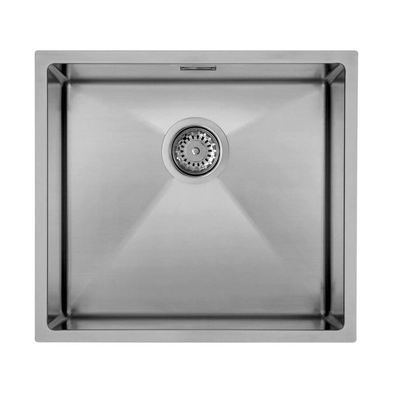 foto del prodotto elleci yoga 500 liy500sac lavello semifilo sottotop 1 vasca, acciaio inox satinato, 54x44 cm, semifilo sottotop, inox satinato