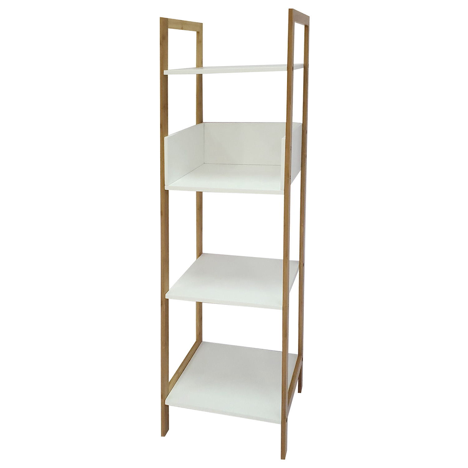 foto del prodotto ellie scaffale in bamboo ed mdf a 4 ripiani