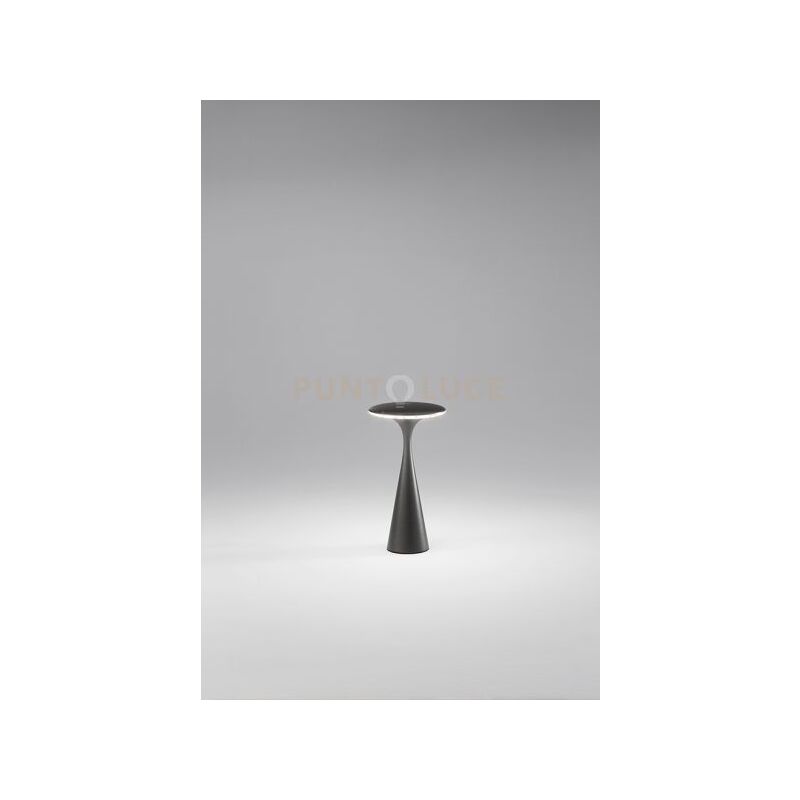 foto del prodotto elliot lampada da tavolo led 2w 190lm 2200 2700 3000k ricaricabile a batterie dimmerabile per esterni grigio scuro