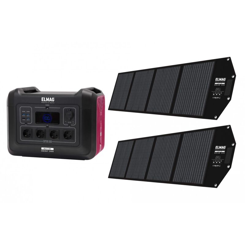 foto del prodotto elmag tragbares solargenerator set energy 2400 solar 220 duo 00404 