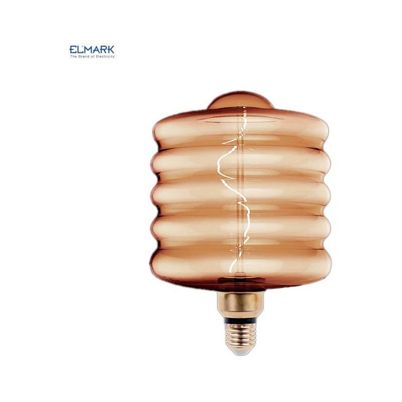 foto del prodotto elmark lampada vintage dim.led 8w e27 2000k d200, oro