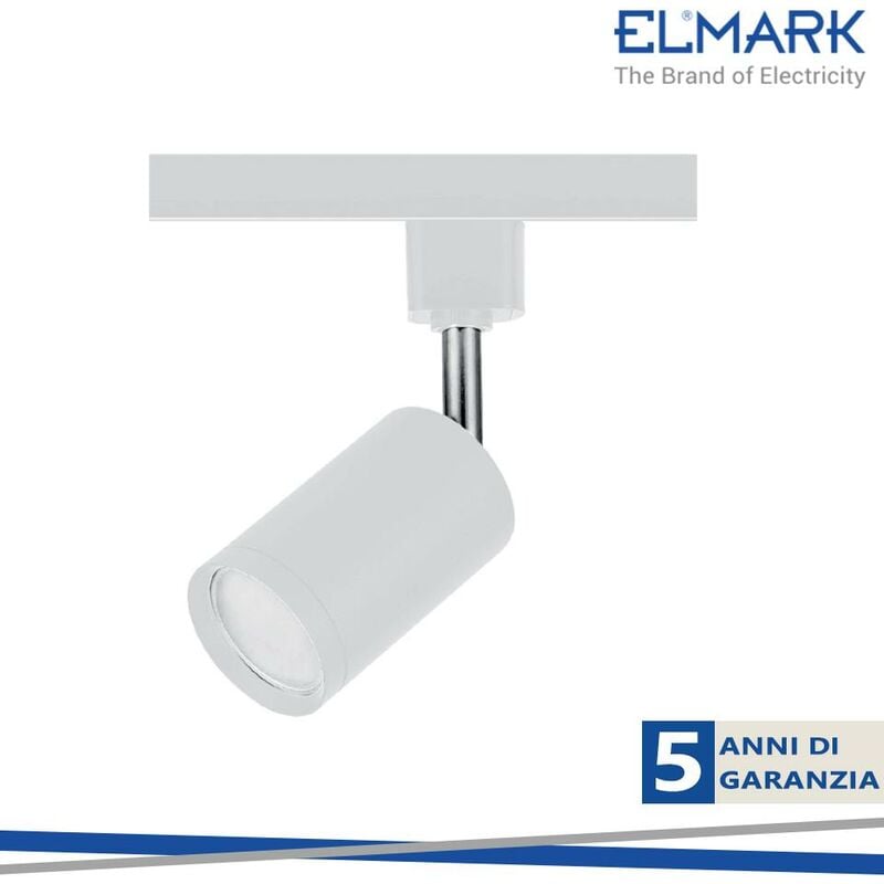foto del prodotto elmark sky tl2032 proiettore per sistema a binario gu10 2 linee d55x84x162 bianco