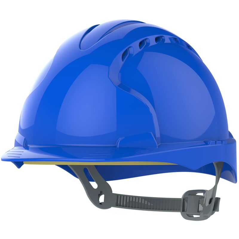 foto del prodotto elmetto di sicurezza evo con chiusura a fascia, blu, ventilato ajf030000500 jsp