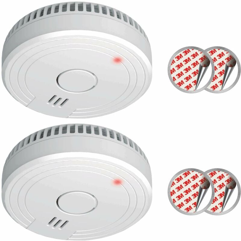 foto del prodotto elro fs1805 set di 2 rilevatori di fumo kit di montaggio magnetico batteria da 5 anni conforme allo standard europeo en14604 bianco set da 2 pezzi