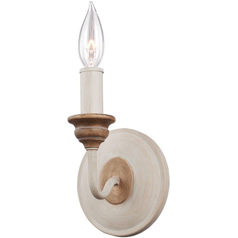 foto del prodotto elstead applique classica hartsville acciaio gesso legno marrone 1 luce e14