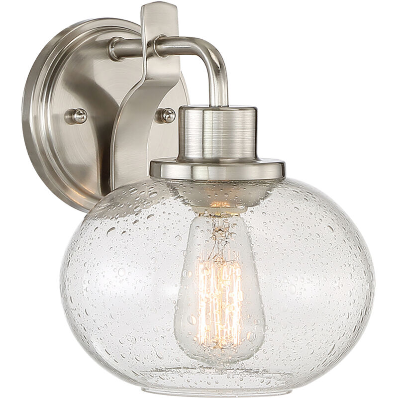 foto del prodotto elstead applique contemporanea trilogy metallo nichel spazzolato 1 luce e27