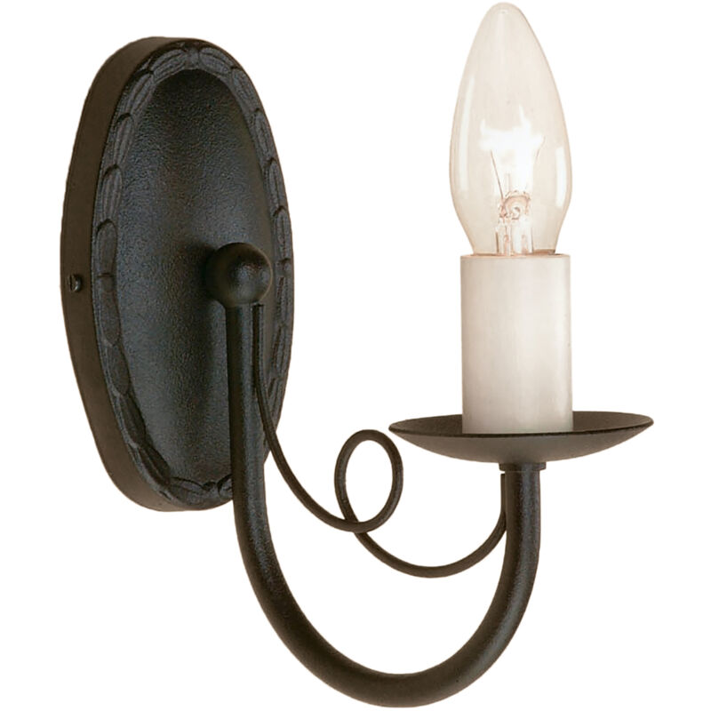 foto del prodotto elstead applique industrial nordico minster acciaio nero 1 luce e14