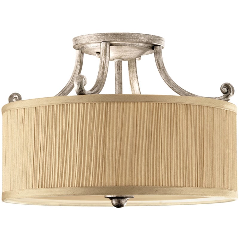 foto del prodotto elstead lampadario contemporaneo abbey acciaio sabbia argentata 3 luci e27