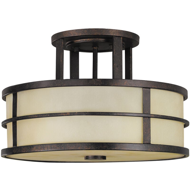 foto del prodotto elstead plafoniera contemporanea fusion acciaio bronzo 3 luci e27