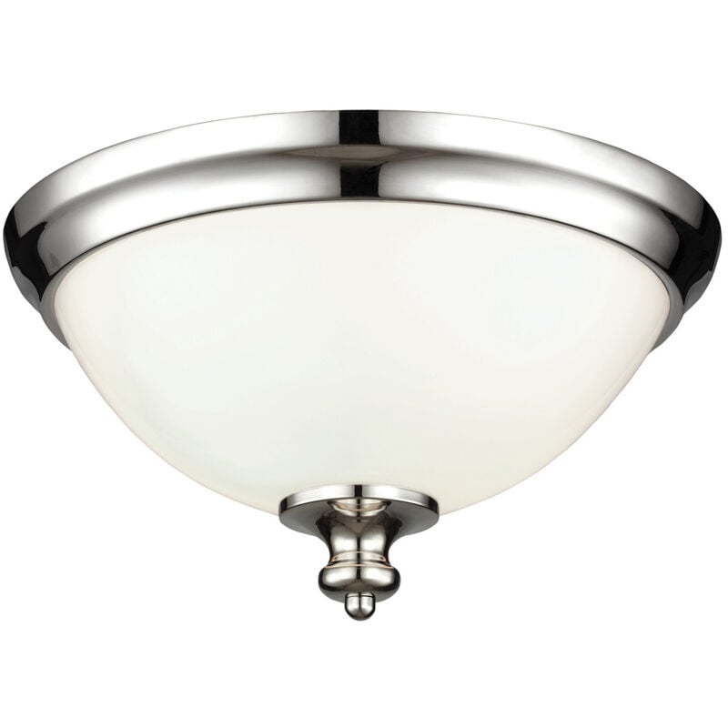 foto del prodotto elstead - plafoniera soggiorno lampada luce acciaio vetro nichel d 33 cm classica