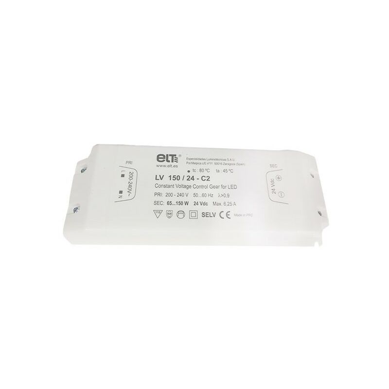 foto del prodotto elt 9907130 driver led lv 150 24 c2 24v dc 65 150w 6,25