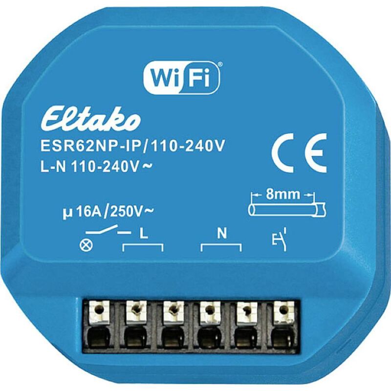 foto del prodotto eltako esr62np ip 110 240v senza fili rel di commutazione ad impulso di corrente via radio da incasso