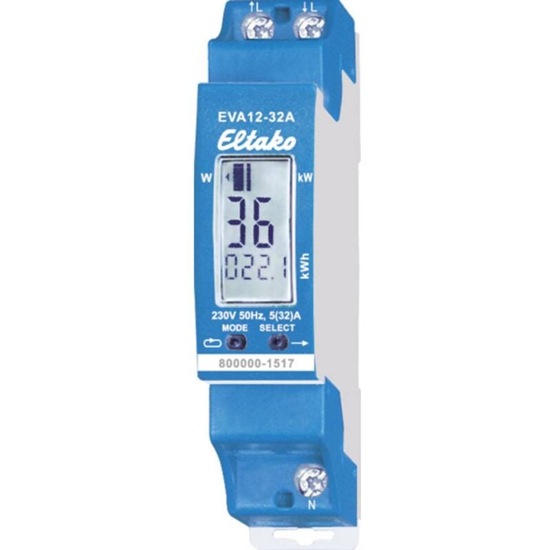 foto del prodotto eltako eva12 32a contatore corrente alternata digitale 32 a approvazione mid no 1 pz.