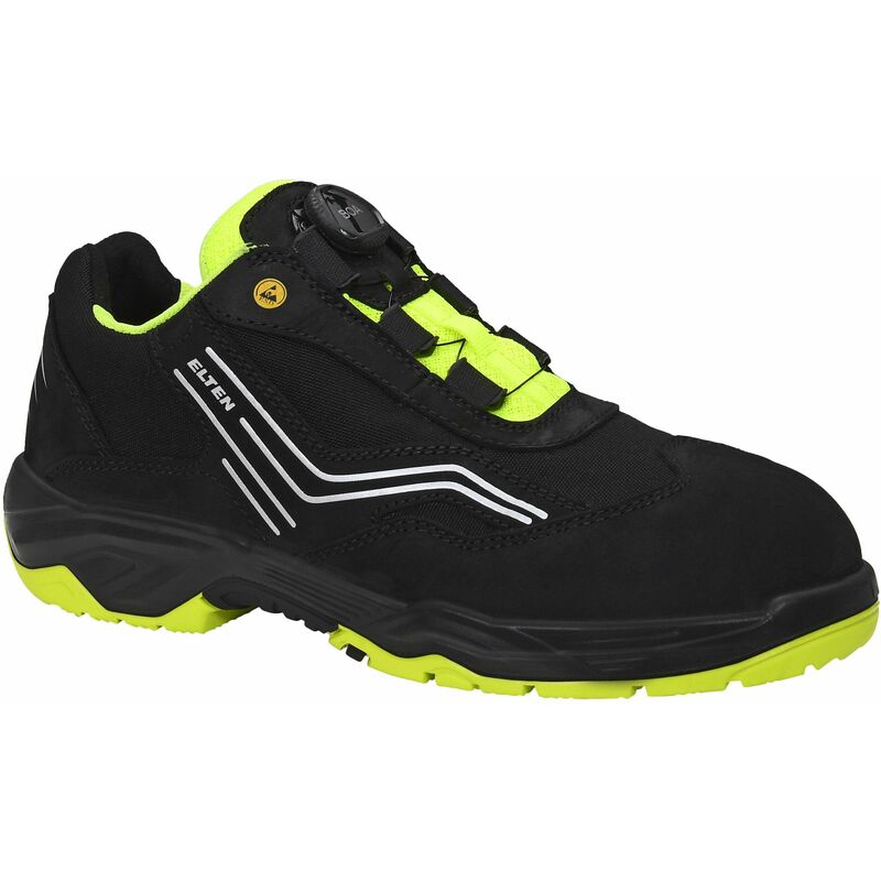 foto del prodotto elten ambition boa low esd s2, scarpe antinfortunistiche da uomo, leggere, puntale in acciaio, materiale tomaia pelle tessuto, fodera interna 