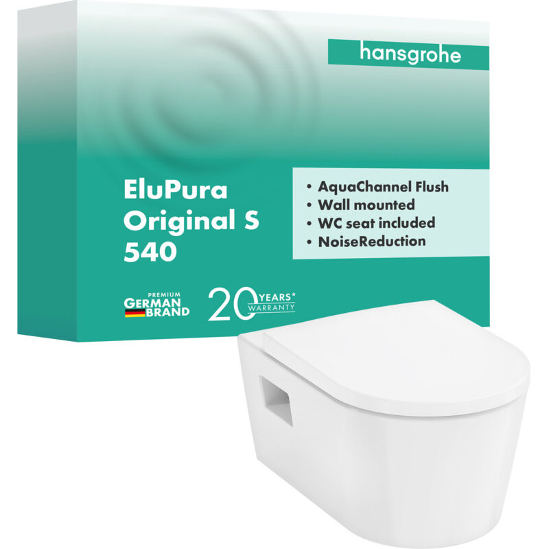 foto del prodotto elupura original s kit wc suspendu, 365x540mm, - hansgrohe