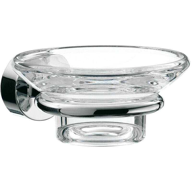 foto del prodotto emco roundo 2 porte savon, verre cristal clair, chrom ,