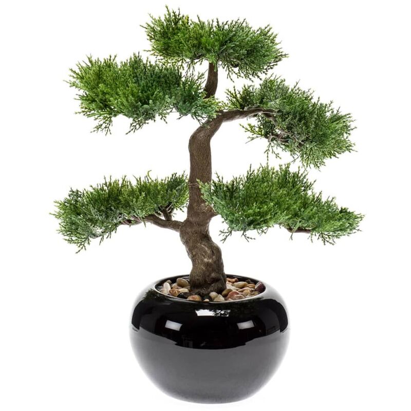 foto del prodotto emerald bonsai cedro artificiale verde 34 cm 420003