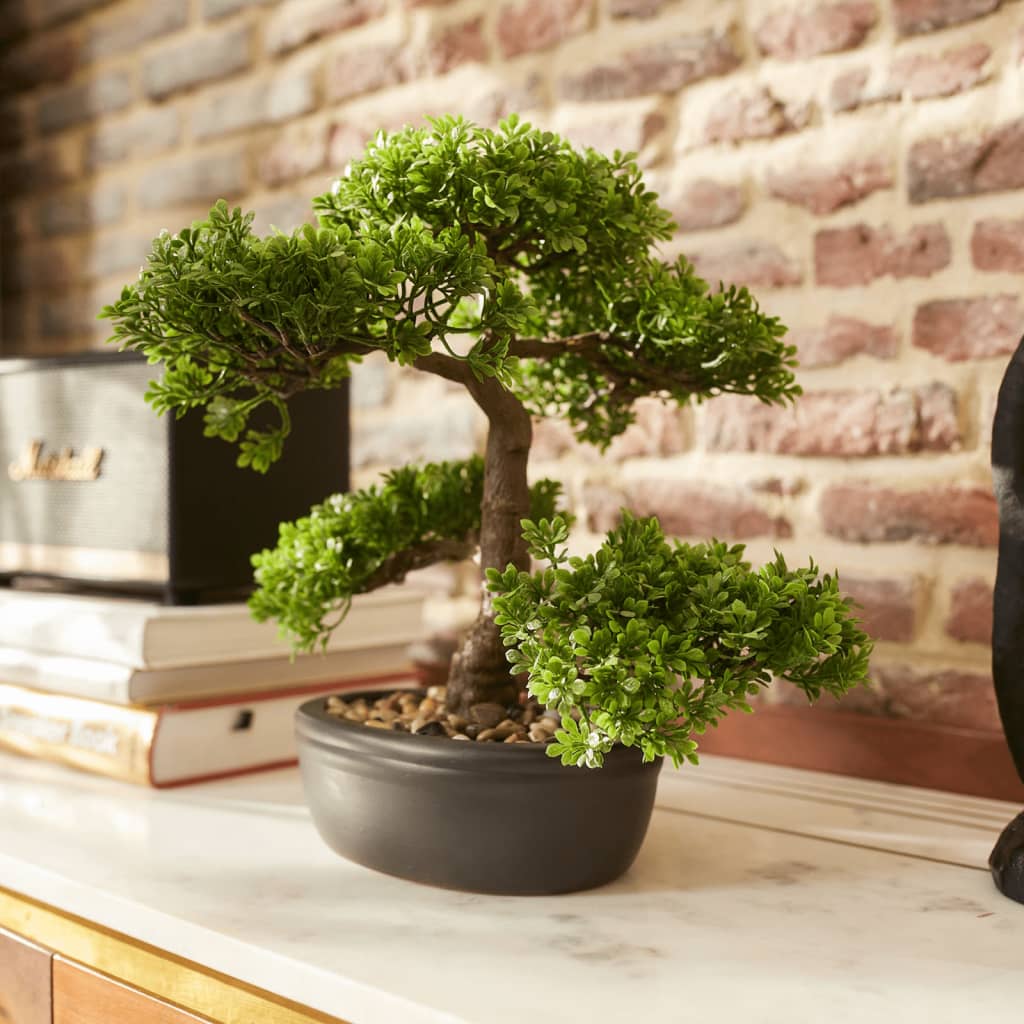 foto del prodotto emerald ficus artificiale mini bonsai verde 32 cm 420002cod mxl 105465