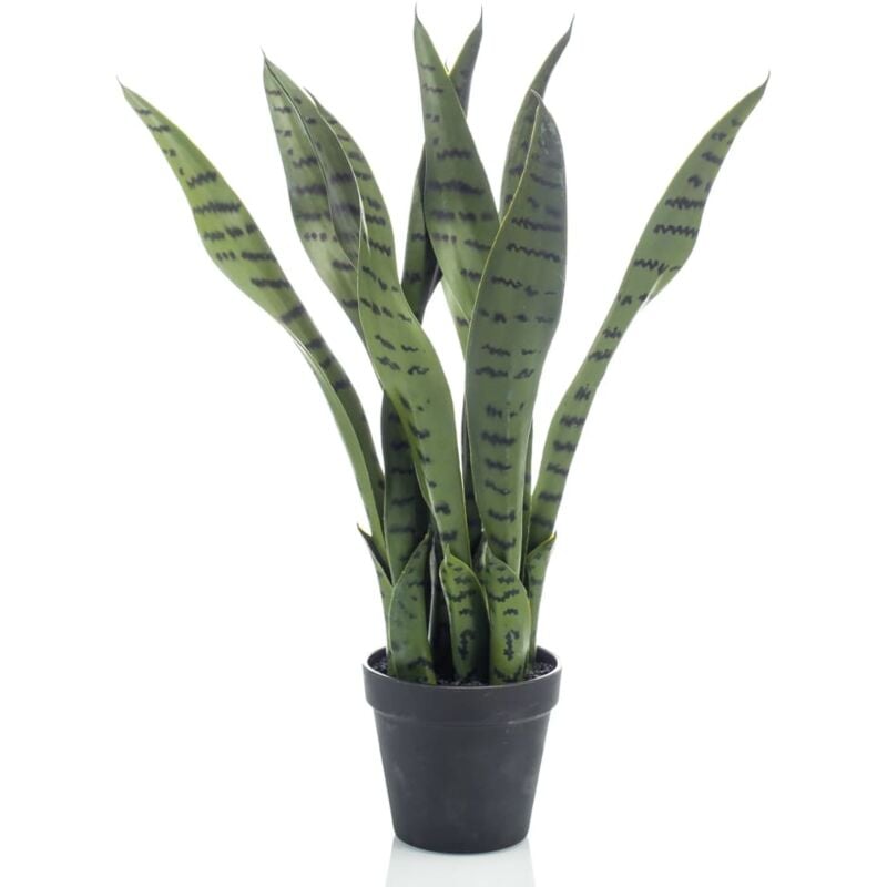 foto del prodotto emerald pianta artificiale di sansevieria 55 cm in vaso