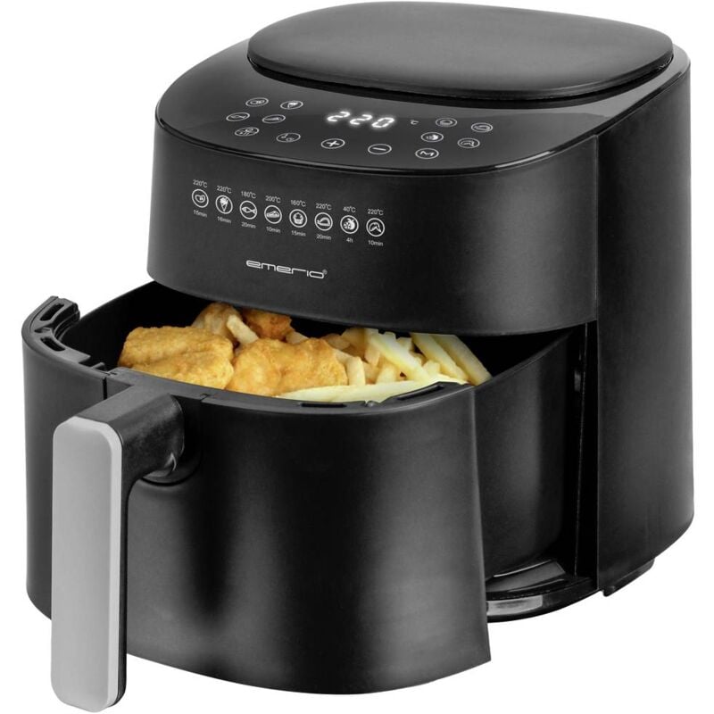 foto del prodotto emerio af 129369 friggitrice ad aria calda 4.5 l 1300 w nero