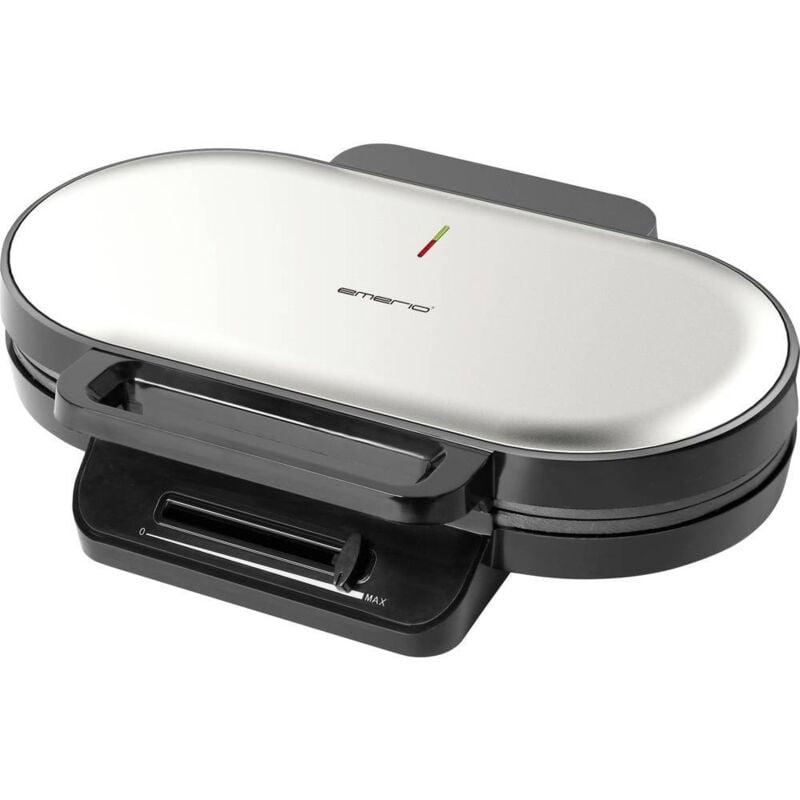 foto del prodotto emerio wm 123356 piastra doppia per cialde rivestimento antiaderente, senza bpa, regolatore di temperatura acciaio inox