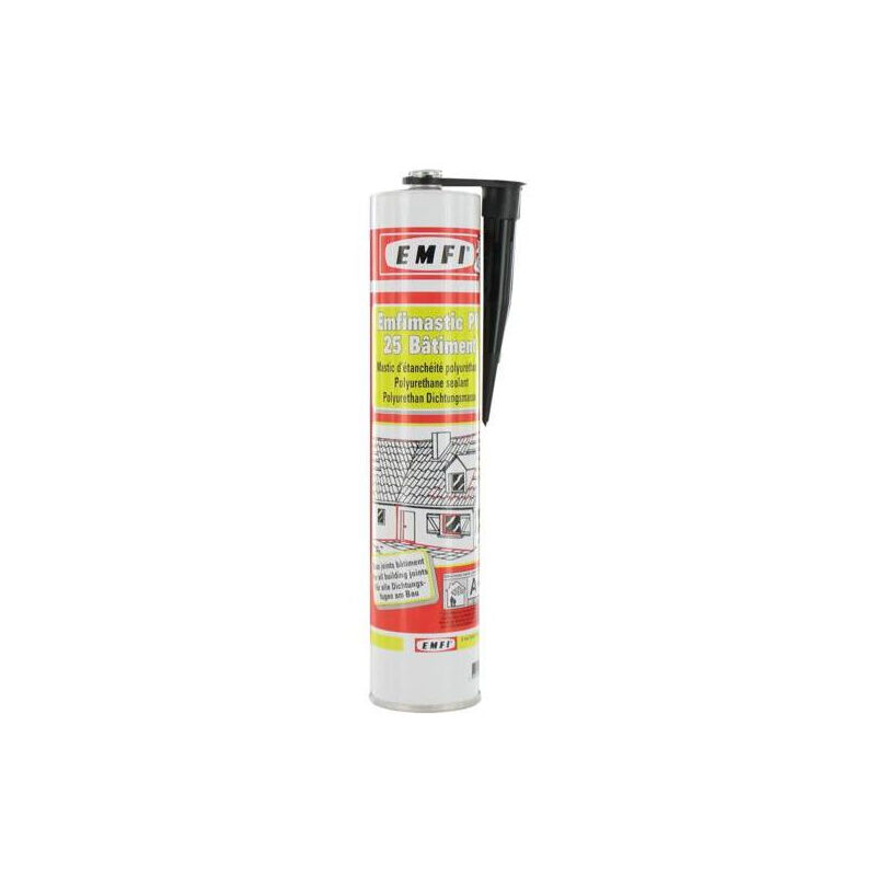 foto del prodotto emfi pu25 stucco poliuretanico nero cartuccia da 300 ml 74064de208