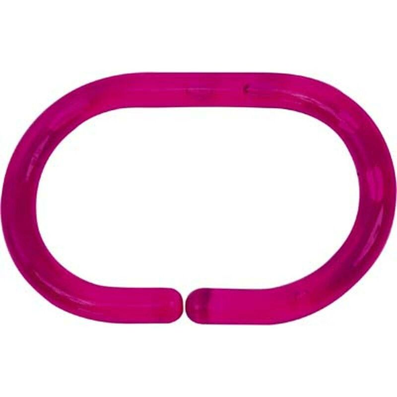 foto del prodotto eminza set di 12 anelli doccia ps fucsia traslucido tendance