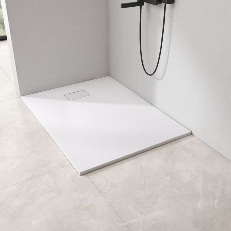 foto del prodotto emke piatto doccia, piatto doccia antiscivolo piatto doccia smc tagliato su misura 120x90cm bianco